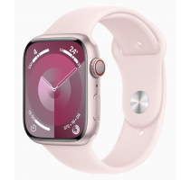 Apple Watch Series 9 GPS + Cellular 41mm Aluminium rosé Sportarmband hellrosa S/M
